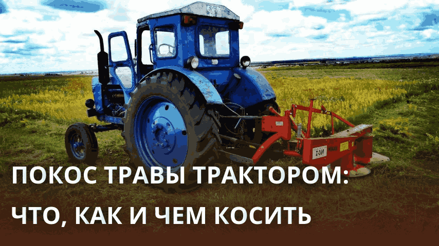 Покос травы трактором: что, как и чем косить
